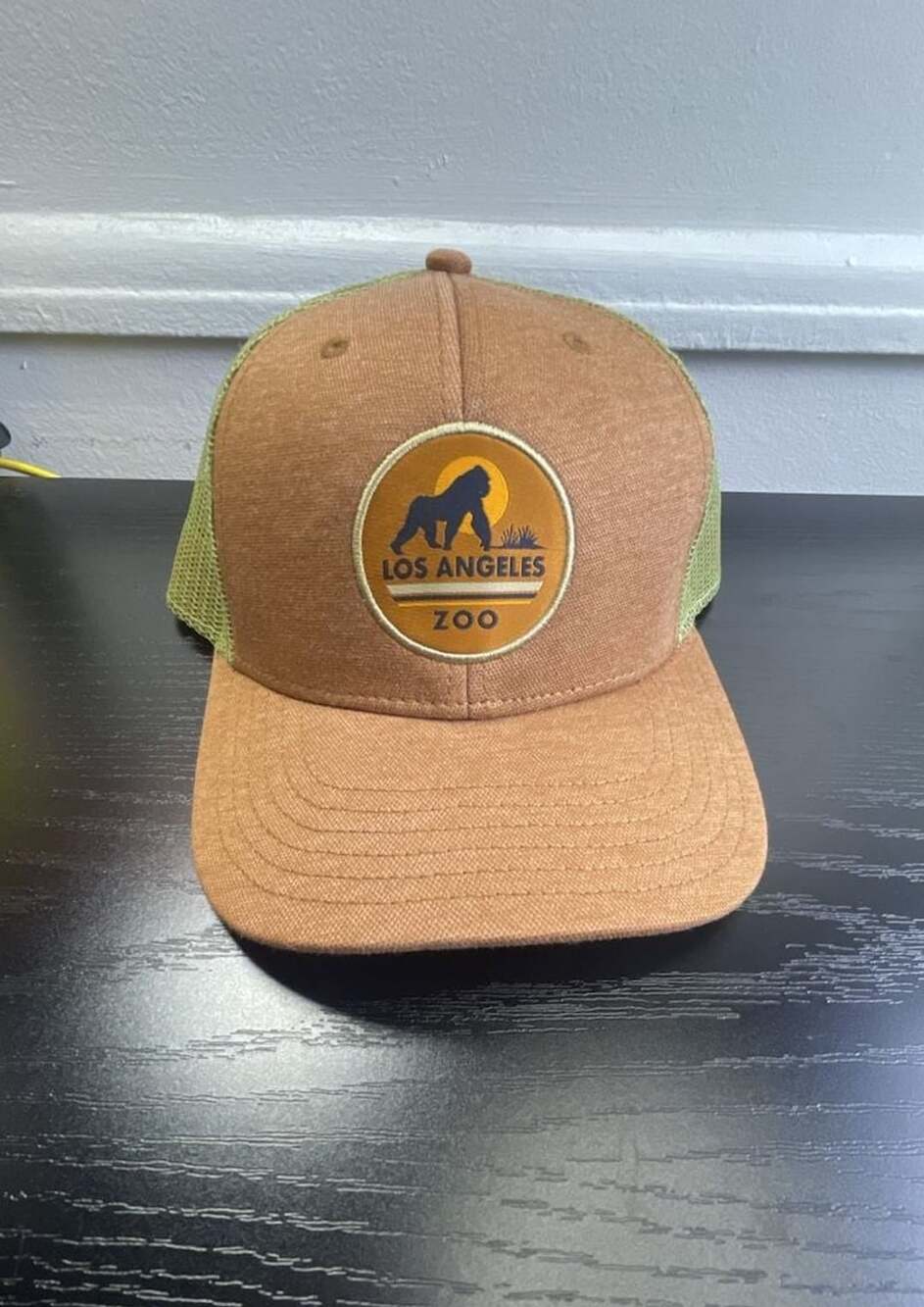Los Angeles Zoo Trucker Hat Brown Green Mesh Snapback Gorila